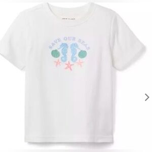 NWT- Janie and Jack Save Our Seas White Kids T-Shirt